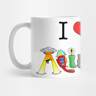 I LOVE ALIENS Mug